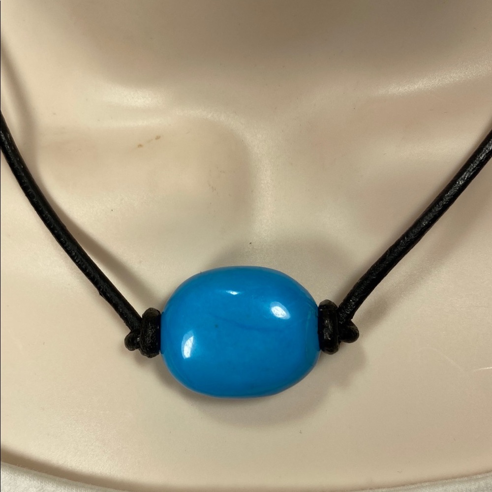 💥HP💥SJC Unisex Leather Necklace Stunning Focal - Picture 4 of 4
